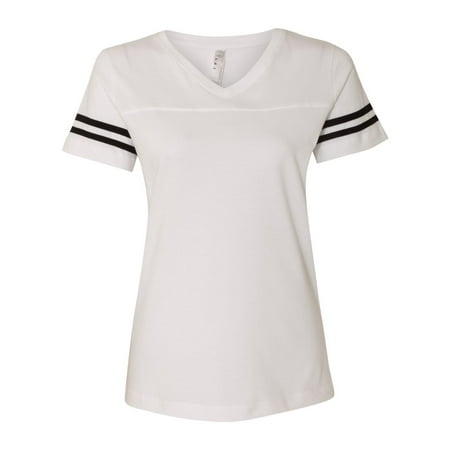 LAT Women's Football V-Neck Fine Jersey Tee