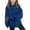 Blue, variant on GiLiling Teen Girls Fleece Split Hoodie, Kids Plain Oversized Loose Pullover, Thumb Hole Hooded Sweatshirt, Cute Warm Clothes (Brown, 11-12 Years)