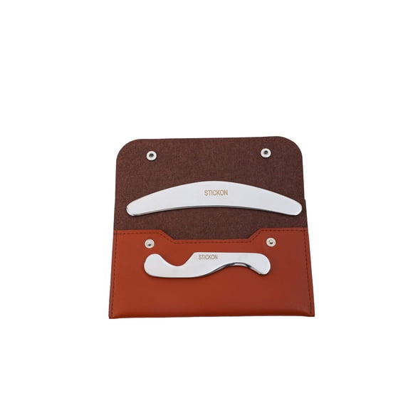 Juego de Herramientas de Masaje STICKON Gua Sha de Acero Inoxidable 2 Piezas
