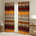 thumbnail image 2 of Feelyou Western Boho Aztec Blackout Curtains Set of 2 (52x84 Each) for Teens, Orange Tribal Square Window Curtains, Vintage Fashion Style Curtains and Drapes, Window Curtains Home Decor, 2 of 6