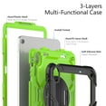 thumbnail image 6 of Case for iPad (A16) 11th Gen 2025/ iPad 10th Gen 10.9 Inch 2022 with Screen Protector, 360 Degree Rotating Kickstand Hand Strap Shockproof Cover with Shoulder Strap, Lime PC, 6 of 7