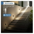 thumbnail image 7 of 3CCT 120V LED Step Lights, 3.5W 65lm, 5%-100% Dimmable Stair Lights, Indoor Outdoor Step Lights, CRI90+ ETL, Aluminum, Vertical, 3000K/4000K/5000K Selectable, Oil Rubbed Bronze, 6 Pack, 7 of 7