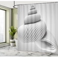 thumbnail image 5 of Ambesonne White Shower Curtain, Shell Shaped, 69"Wx70"L, White, 5 of 5