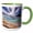 Green/White, variant on 3drose, Argentina, Tierra Del Fuego National Park. Pia Glacier and Ocean., 11oz Magic Transforming Mug