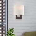 thumbnail image 2 of Livex Lighting 8" 1-Light Contemporary Metal ADA Wall Sconce in Bronze, 2 of 16