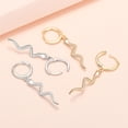 thumbnail image 4 of Jumpingount 2 pendientes colgantes irregulares para mujer, joyería única de cobre informal para boda, compromiso, decoración dorada Type3 NO3, 4 of 6