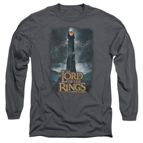 Lord of the Rings Always Watching Long Sleeve Adult 18/1 T-Shirt Charcoal