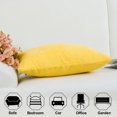 thumbnail image 3 of Unique Bargains Corduroy Texture Decorative Throw Pillow Cover Yellow 12" x 18", 3 of 8
