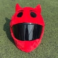 thumbnail image 3 of SharkTRUE Helmet Protection Headgear Cover Cartoon Fluffy Plush Set For Motorcycle, 3 of 8
