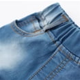 thumbnail image 5 of Summer Girls Denim Shorts Double Layer Ruffled Hem Cute Casual Above Knee for Toddler Kids Blue 18 Months-24 Months, 5 of 6