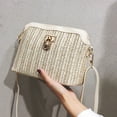 thumbnail image 6 of Straw Crossbody Bags for Women Woven Handbag 2025 Summer Purses Beach Vacation Zipper Shoulder Bag, 6 of 7