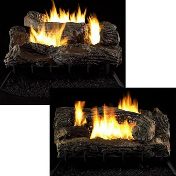 Superior FVFM27NR 27 in. Multi-Sided Dual Flame Gas Log Set with Millivolt Control - Remote Ready