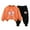Orange, variant on Zwiiyzr 2025 3-10Y Toddler Baby Boy Girl Clothes Warm Fleece Lined Bowknot Print Long Sleeve Sweatshirt Tops and Pants Winter Fall Clothing Set Blue