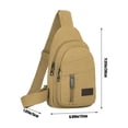 thumbnail image 3 of Clearance Under $5 Boovnll Sling Bag for Men Women, Large Capacity Portable Fashion Canvas Crossbody Bag, Multipurpose Chest Bag for Hiking, Camping, Trip, Travel, Backpack, Sling Bag, 3 of 6
