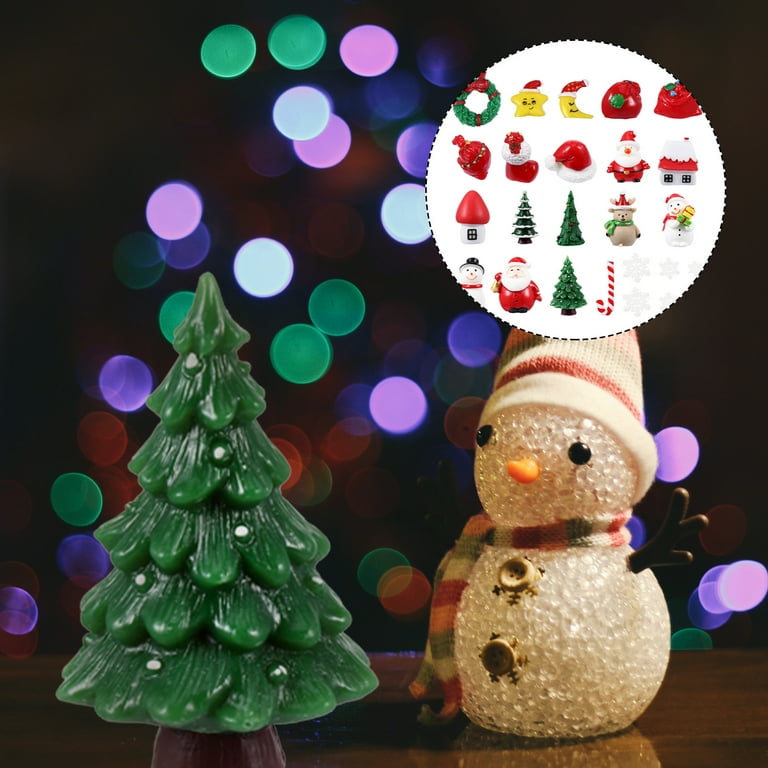 29Pcs Miniature Christmas Decorations Resin Snow Scene Christmas Ornaments  Kit
