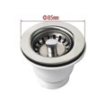 thumbnail image 2 of 85mm Chrome Belfast Sink Basket Strainer Waste - Fits 60mm Hole - q36/YY, 2 of 4
