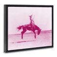 thumbnail image 3 of Stupell Industries Traditional Pink Galloping Cowgirl Black Floating Frame Canvas Art, 21 x 17, by Lil' Rue, 3 of 8