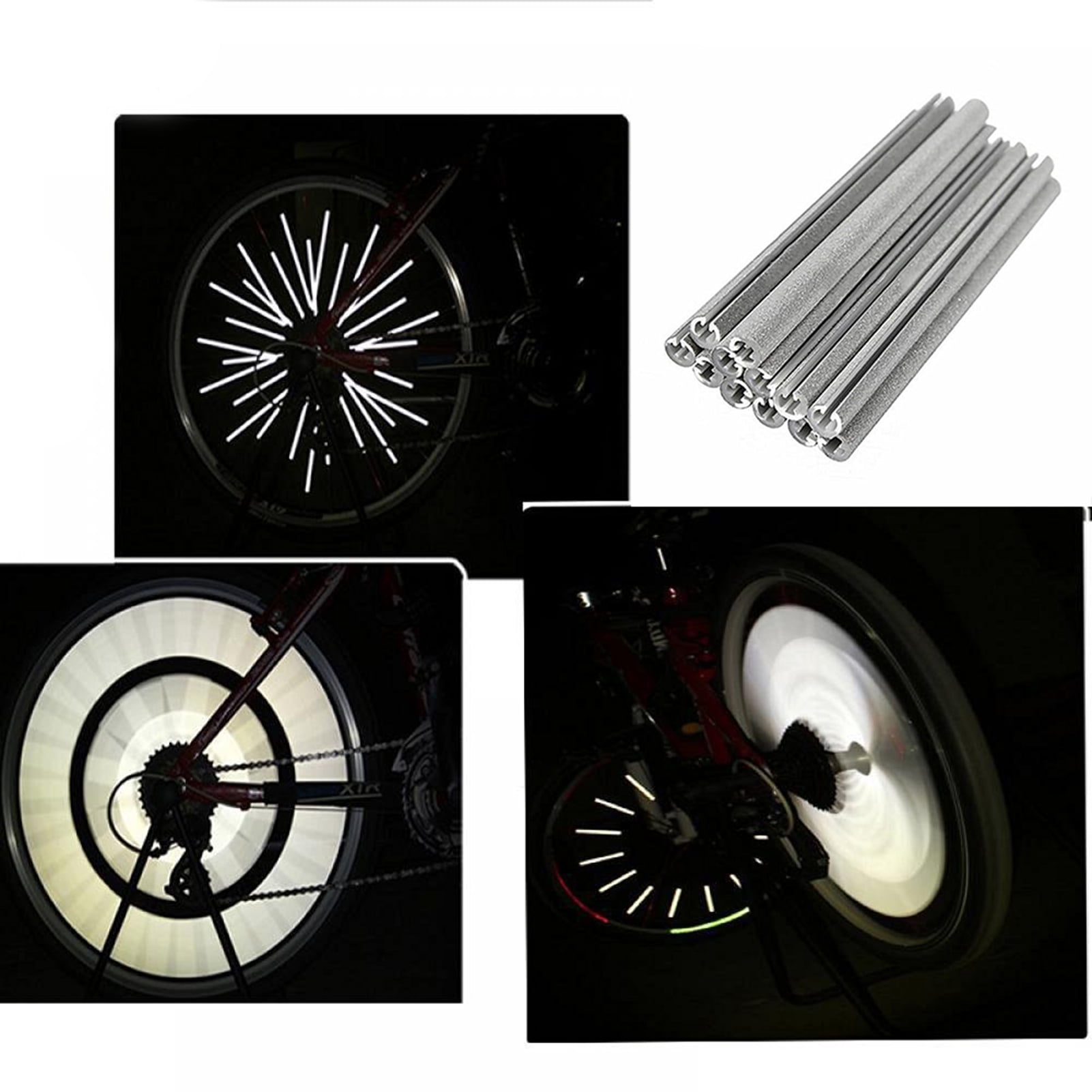 Clip Safety Assurance Wheel Reflective Warning Light Bicycle Spoke Reflector 