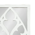 thumbnail image 3 of Kate and Laurel Dutchess Farmhouse Wood Framed Windowpane Arched Mirror, 14 x 36, White, Decorative Mirror with Window Inspired Fretwork Overlay for Rustic Home Decor, 3 of 8