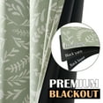 thumbnail image 4 of Curtainking Total Blackout Curtains for Bedroom, 84 inch Length Long Curtains in 2 Panels, 52x84 inch Printed Grommet Curtains, Green, 4 of 10