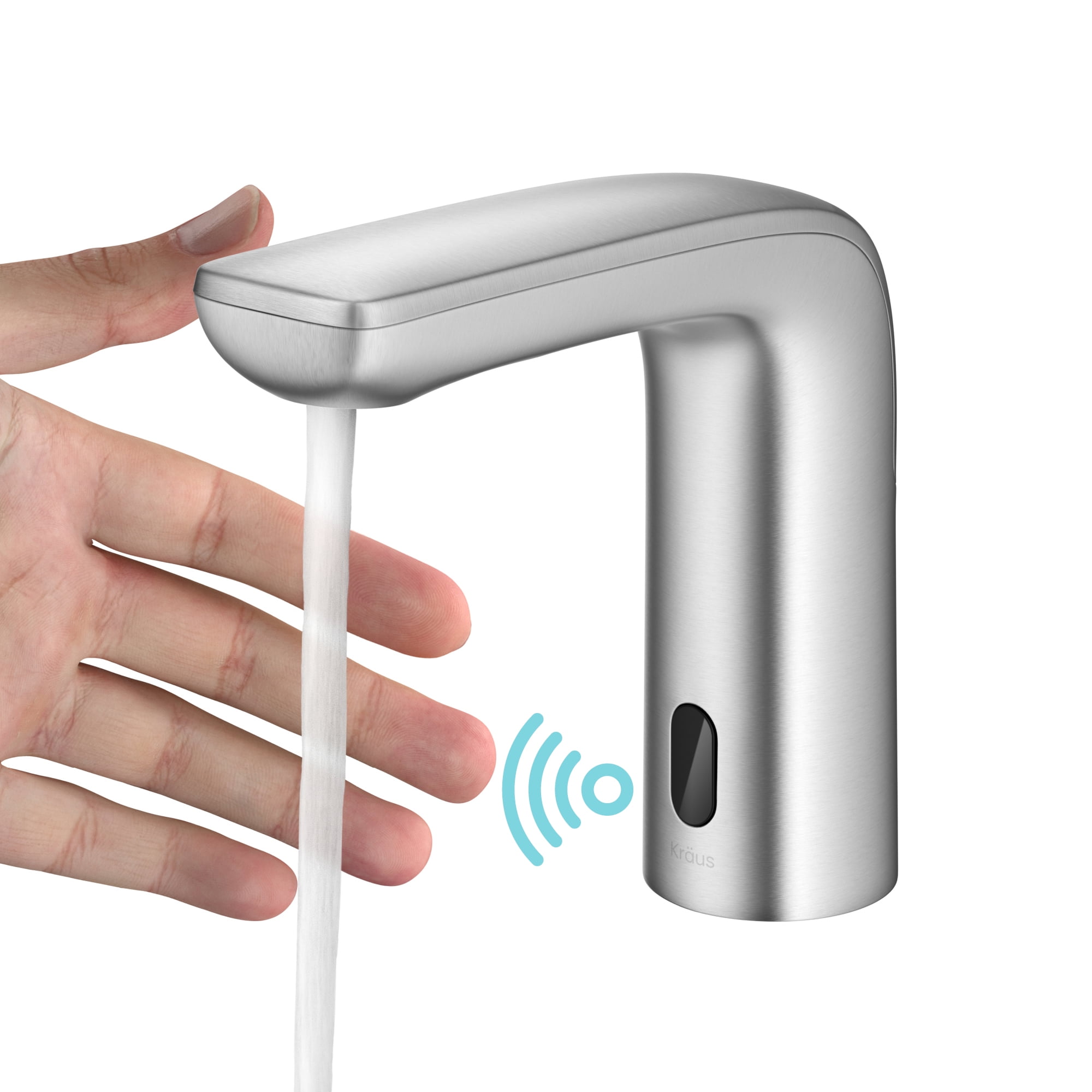 KRAUS Indy Touchless Sensor Bathroom Faucet in Spot Free Stainless Steel