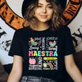 thumbnail image 3 of Maestra Bilingual Teacher T-Shirt, Colorful Inspirational Word Art, Unisex Tee, Black, Size XL, 3 of 6