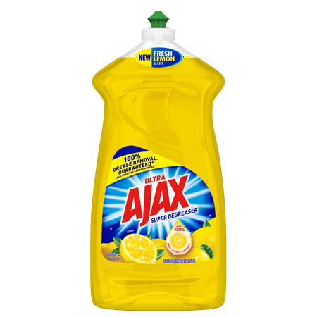 Ajax Ultra Triple Action Liquid Dish Soap, Lemon - 52 fluid ounce
