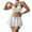 White, variant on GDREDA Lingerie for Women Plus Size Women's Funny Lingerie Lace Sexy Black Bra Underwear Set Solid Leather Sexy Apron Underwear Bodysuit Red,L