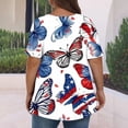 thumbnail image 4 of VerPetridure Patriotic Shirts for Women American Flag Shirt 4th of July Short Sleeve Crew Neck Graphic Tee USA Star Stripes Tops, 4 of 5