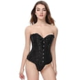 thumbnail image 5 of Women's Boned Lace Up Corset Bustier Lingerie Bodyshaper Top, 5 of 5