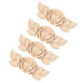 thumbnail image 2 of Appliqué de Porte Fleur, Appliqué Sculpté Durable, Style Vintage pour la Maison pour Porte d'Armoire et d'Armoire, 2 of 8