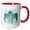 Red/White, variant on 3drose, Image of Abstract Black White and Turquoise Zebras, 11oz Magic Transforming Mug