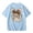Sky Blue, variant on Kids Easter Bunny Print T-Shirt Casual Summer Top Tee For Girls School Daily Outdoor Wear Ages 3-14