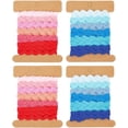 thumbnail image 5 of 24 Yards 2 Styles Rick Rack Trim Ribbon 1/4 inch(7.5mm) Wave Sewing Bending Fringe Trim Woven Fabric Lace for DIY Sewing Crafts Clothes Dress Embellishment Gift Wrapping Party DIY, 5 of 9