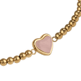 thumbnail image 3 of LuckyLy Pulseras Mujer Oro 14k con Piedras Naturales, Brazalete de Acero Inoxidable con Baño Oro 14k – Joyería ideal como Regalos para Mujer San Valentín y Regalos para Mamá rosa claro Unitalla, 3 of 7