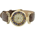 thumbnail image 4 of GlassOfVenice Murano Glass Millefiori Watch with Leather Band - Brown, 4 of 5