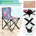 thumbnail image 4 of 600D Oxford Camping Chair Portable Foldable Chair Supports 220 lbs for Picnic, Fishing, Backpacking Watercolor Powder Blue Pattern, 4 of 8