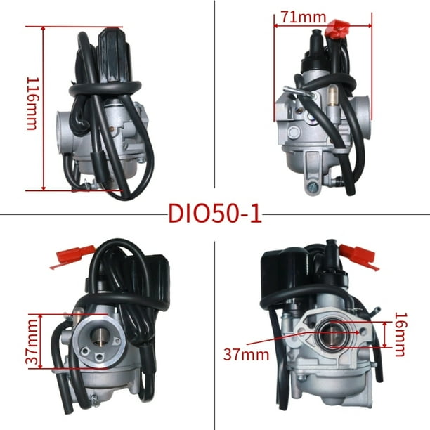 Suitable for Carburador de motocicleta for Honda Dio 50cc 17 mm DIO 24 30 Tact 50 SP ZX34 35 SYM Kymco Motor de 2 tiempos Scooter Carb