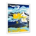 thumbnail image 2 of Designart 'Abstract Marble Composition In Blue and Yellow II' Modern Framed Art Print, 2 of 4