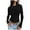 Black, variant on Womens Work Shirts Slim Long Sleeve Round Neck Crop Basic Solid Tight Womens Athletic Tops,White,M