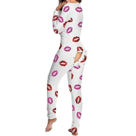 

Lovaru Women Printing Buttoned Flap Pajamas