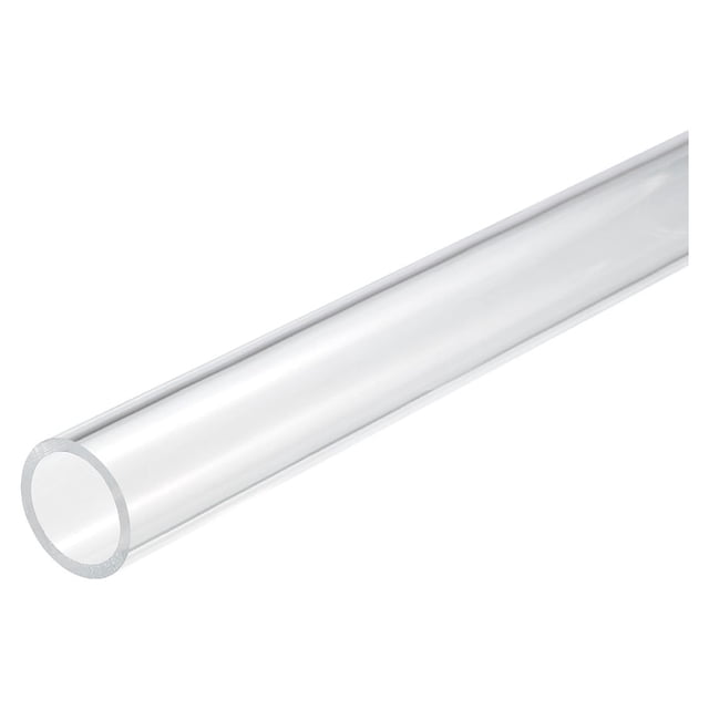 Unique Bargains Acrylic Pipe Clear Rigid Round Tube 26mm ID 32mm OD 10' for Lamps and Lanterns, Water Cooling System