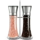 thumbnail image 1 of Juego de molinillo de sal y pimienta con cuerpo de vidrio transparente, recargable con acero inoxidable para cocinar en casa, rotor de cerámica, a prueba de humedad, portátil para uso en exteriores, 1 of 6