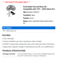 thumbnail image 2 of Front Brake Pad and Rotor Kit - Compatible with 1991 - 2002 Saturn SL1 1992 1993 1994 1995 1996 1997 1998 1999 2000 2001, 2 of 2
