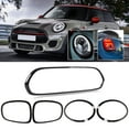 thumbnail image 1 of Headlight Grille Surround Trim Kit, 5pcs Gloss Black Headlight Taillight Grille Surround Cover Trims ABS Headlight Bezel Cover Replacement For Mini F55 F56 F, 1 of 8