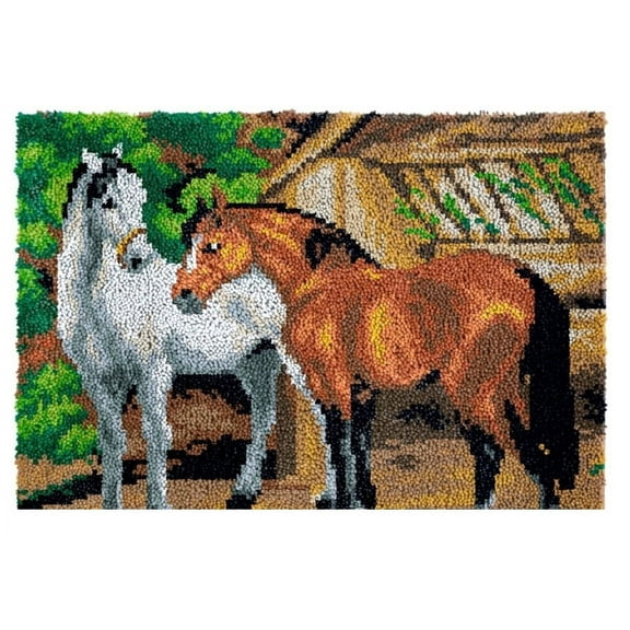 Rug Making Latch Hooking Kit | Two Horses