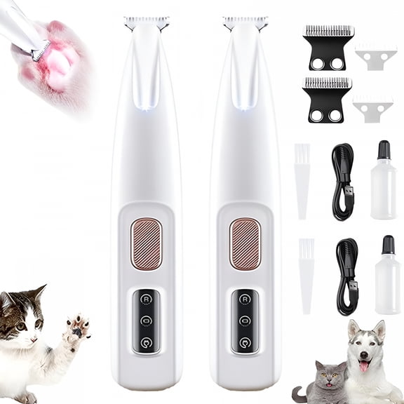 XIRQI Electric Dog Trimmer, Dog Clippers for Grooming Thick Hair, Mini Clippers for Dog Feet Trimmer, Dog Grooming Clipper, Low Noise Dog Trimmer for Grooming