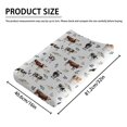thumbnail image 4 of Watercolor Cows Boho Leaves Baby Changing Pad Covers for Boy Girl 32''x 16'' Farm Animal Fitted Changing Pad Sheets Nursery Baby Highland Cow Green Leaves Diaper Changing Table Mats, 4 of 6