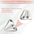 thumbnail image 2 of Uxcell 200Pcs Spike Cone Studs 0.39x0.31" Plastic with Hole for Crafts Silver, 2 of 6