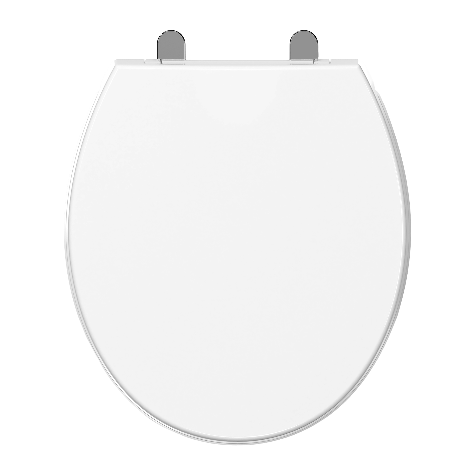 Topseat TSPL000R Plus Series Round Toilet Seat, Slow Close, No-Slam, Magnetic Quick-Release for Easy Clean, Easy Installation, Secure-Grip Bumpers, Wobble-Free, Adjustable Fit, Plastic, White